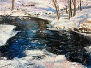 Jeanne Rosier Smith pastel painting a winter scene