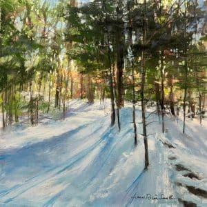 Jeanne Rosier Smith pastel painting of a forest scene