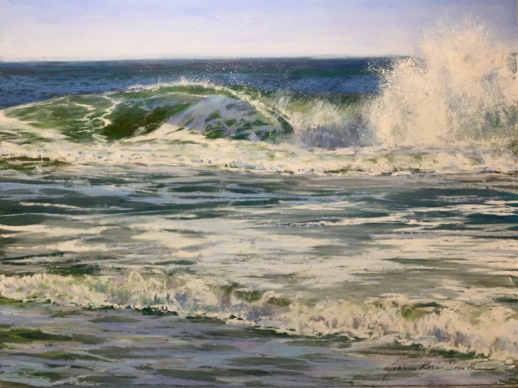 Jeanne Rosier Smith pastel painting of an ocean wave