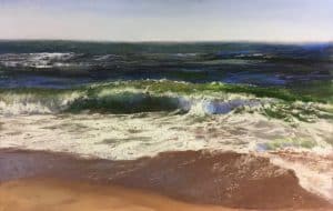 Jeanne Rosier Smith pastel painting of the ocean shoreline