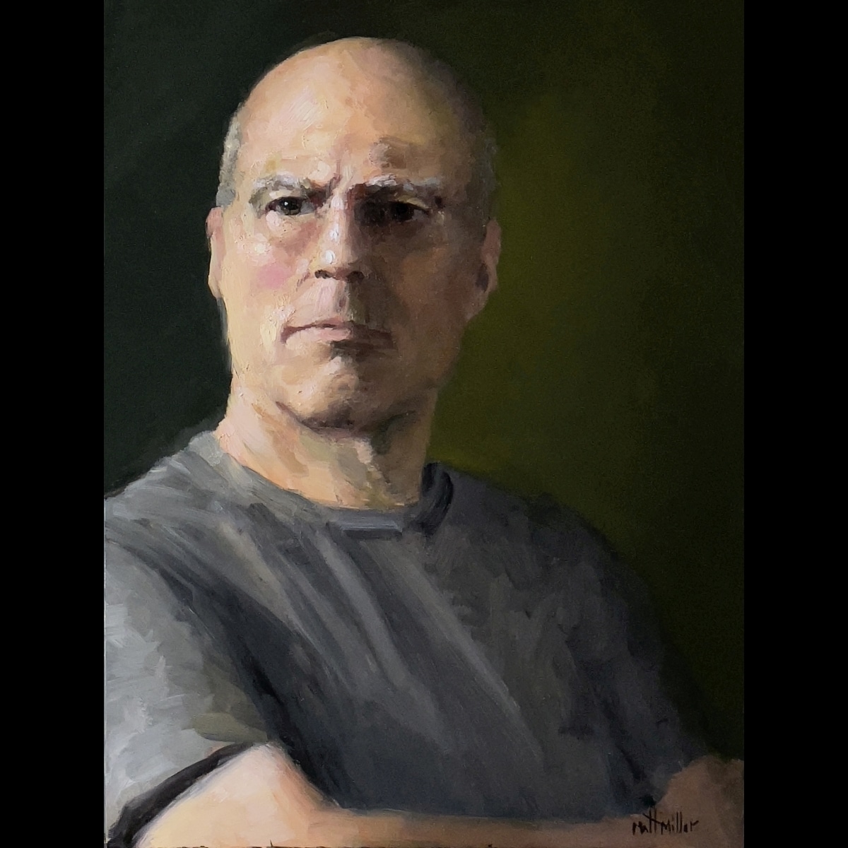Matt Miller self portrait painting