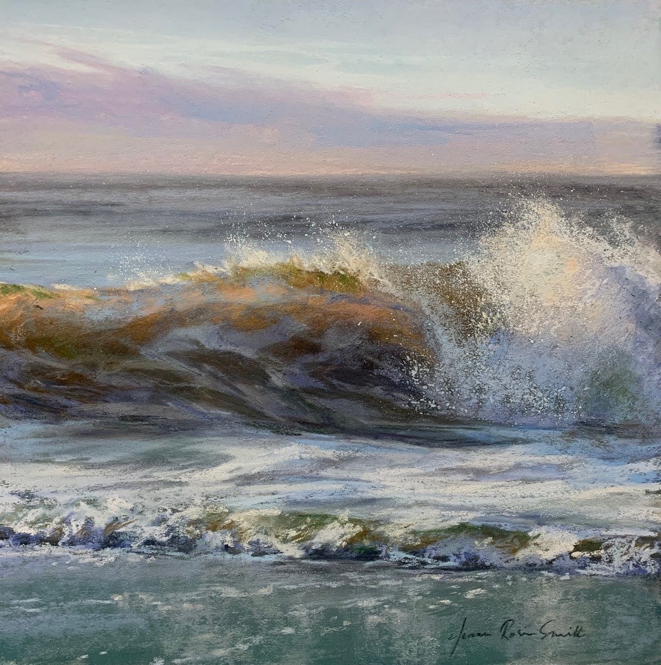Jeanne Rosier Smith pastel painting of a sunrise seascape