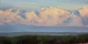 Jeanne Rosier Smith pastel painting of Cumulus Clouds