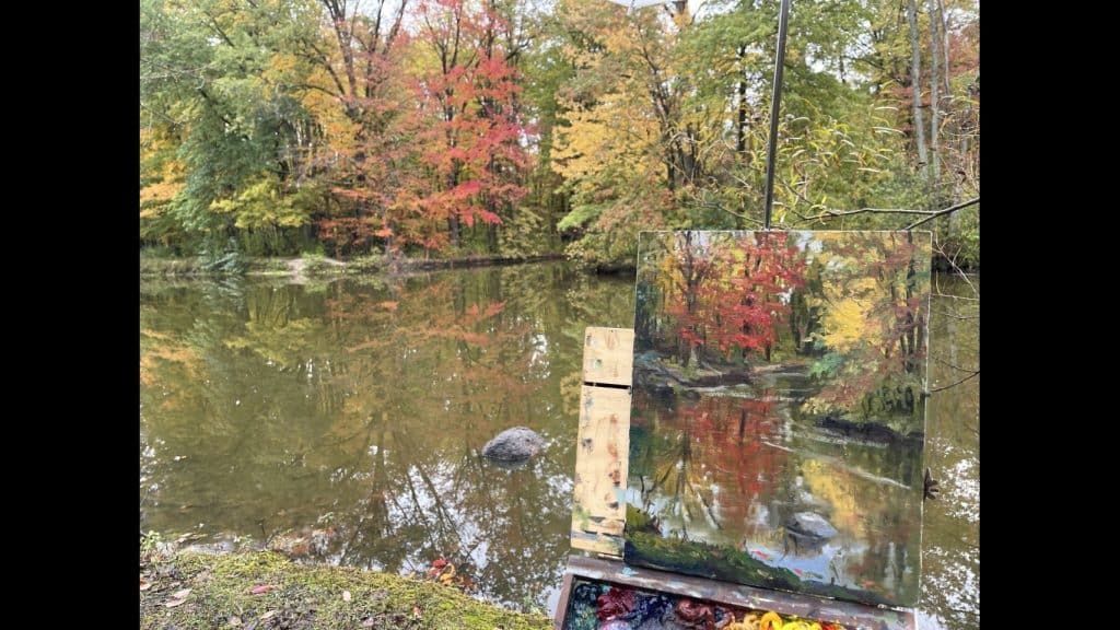 Jessica Henry Gray plein air oil painting demo