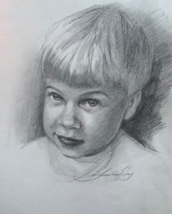 Jessica Henry Gray drawing of a young boy