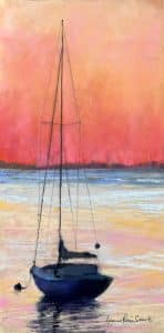 Jeanne Rosier Smith pastel painting of a boat