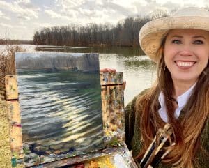 Jessica Henry Gray Painting shimmering water image