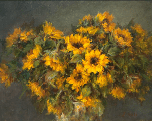 Sunflower painting by Stephanie Birdsall