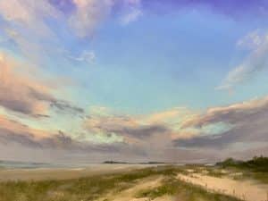 Pastel image of coastal sky by Jeanne Rosier Smith