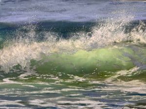 pastel painting of luminous wave by Jeanne Rosier Smith