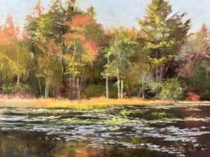 Pastel painting of trees by Jeanne Rosier Smith