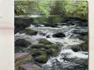 Picture of waterfalls painting by Jeanne Rosier Smith