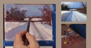 MRO-Gouache Sketch: A Winter Landscape (part 3)