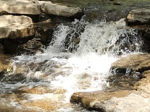 pastel painting of a waterfall painted by Liz Haywood-Sullivan