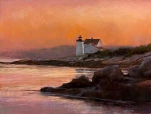 Jeanne Rosier Smith paints the tonalist painting in pastel